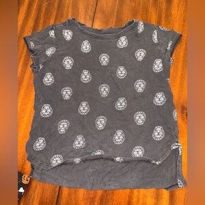 Wonder Nation Black Skull Print Shirt